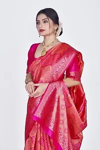 Beautiful  Polyester  Jacquard Saree with Blouse Piece For Women-thumb2