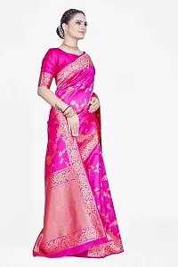 Beautiful  Art Silk  Jacquard Saree with Blouse Piece For Women-thumb4