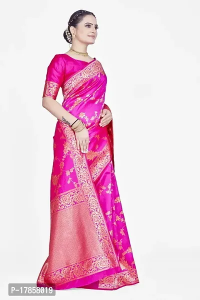 Beautiful  Art Silk  Jacquard Saree with Blouse Piece For Women-thumb5