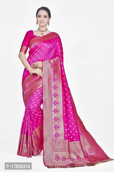 Beautiful  Art Silk  Jacquard Saree with Blouse Piece For Women