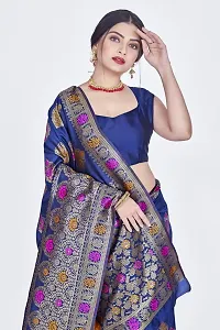 Beautiful  Art Silk  Jacquard Saree with Blouse Piece For Women-thumb2