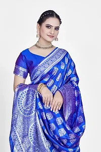 Beautiful  Art Silk  Jacquard Saree with Blouse Piece For Women-thumb2