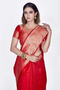 Beautiful  Art Silk  Jacquard Saree with Blouse Piece For Women-thumb2