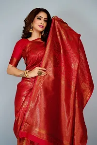 Beautiful  Art Silk  Jacquard Saree with Blouse Piece For Women-thumb4