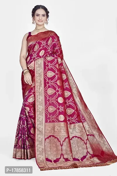 Beautiful  Art Silk  Jacquard Saree with Blouse Piece For Women