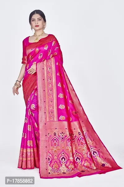 Beautiful  Art Silk  Jacquard Saree with Blouse Piece For Women