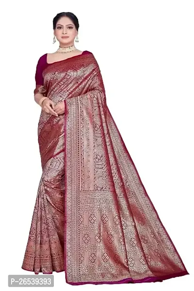 Stylish Beautiful Banarasi Silk Saree With Intricate Buta Work