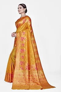 Beautiful  Art Silk  Jacquard Saree with Blouse Piece For Women-thumb3