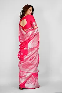 Beautiful  Art Silk  Jacquard Saree with Blouse Piece For Women-thumb1