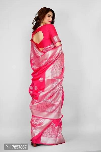 Beautiful  Art Silk  Jacquard Saree with Blouse Piece For Women-thumb2