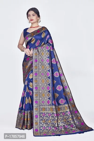 Beautiful  Art Silk  Jacquard Saree with Blouse Piece For Women