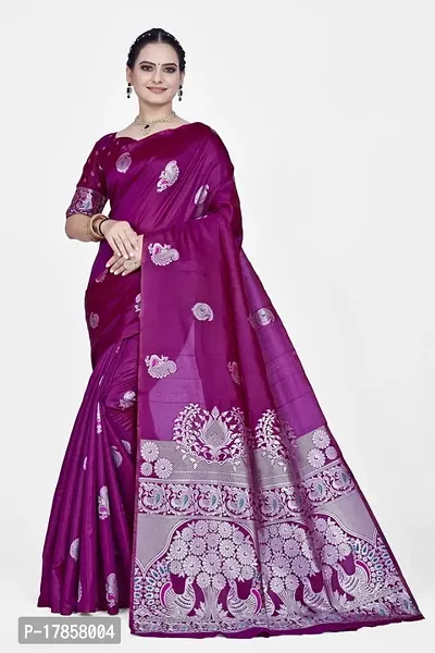 Beautiful  Art Silk  Jacquard Saree with Blouse Piece For Women-thumb0