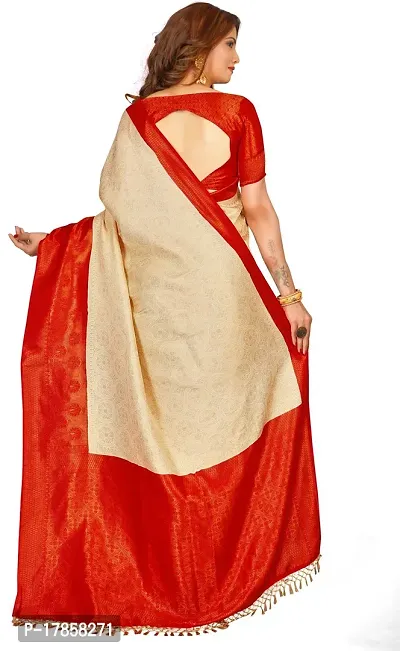 Beautiful  Art Silk  Jacquard Saree with Blouse Piece For Women-thumb2