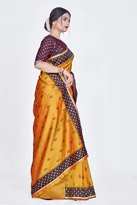 Beautiful  Art Silk  Jacquard Saree with Blouse Piece For Women-thumb4