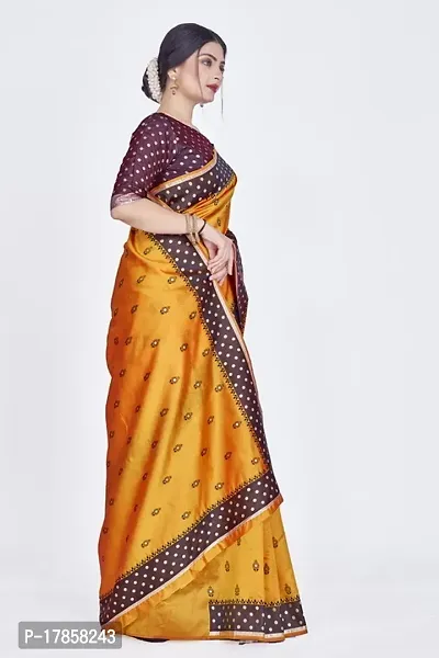 Beautiful  Art Silk  Jacquard Saree with Blouse Piece For Women-thumb5