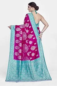 Beautiful  Art Silk  Jacquard Saree with Blouse Piece For Women-thumb1