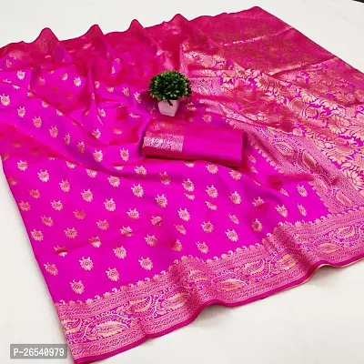 Stylish Art Silk Zari Saree With Blouse Piece For Women