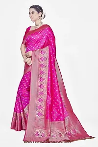 Beautiful  Art Silk  Jacquard Saree with Blouse Piece For Women-thumb3