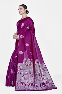 Beautiful  Art Silk  Jacquard Saree with Blouse Piece For Women-thumb3