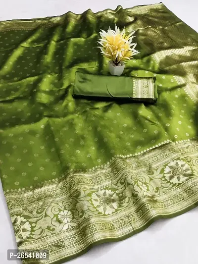 Stylish Art Silk Zari Saree With Blouse Piece For Women-thumb0