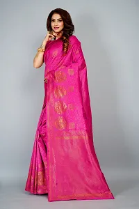 Beautiful  Art Silk  Jacquard Saree with Blouse Piece For Women-thumb2