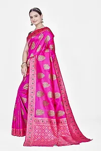 Beautiful  Art Silk  Jacquard Saree with Blouse Piece For Women-thumb3