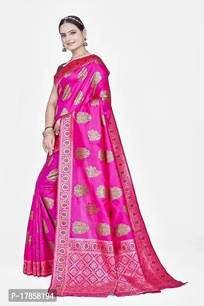 Beautiful  Art Silk  Jacquard Saree with Blouse Piece For Women-thumb4