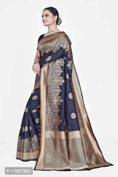 Beautiful  Art Silk  Jacquard Saree with Blouse Piece For Women-thumb4