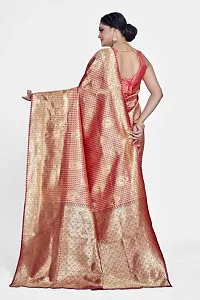 Beautiful  Art Silk  Jacquard Saree with Blouse Piece For Women-thumb1