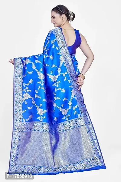 Beautiful  Art Silk  Jacquard Saree with Blouse Piece For Women-thumb2