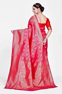 Stylish Art Silk Banarasi Saree With Unstitched Blouse-thumb1