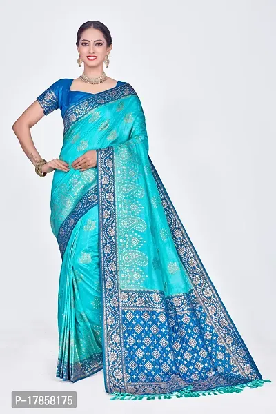Beautiful  Polyester  Jacquard Saree with Blouse Piece For Women