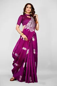 Stylish Pure Silk Zari Saree With Blouse Piece For Women-thumb1