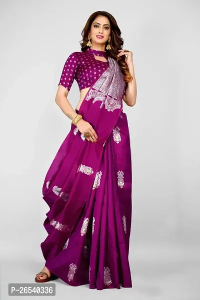 Stylish Pure Silk Zari Saree With Blouse Piece For Women-thumb2