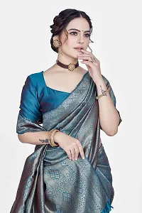 Beautiful  Art Silk  Jacquard Saree with Blouse Piece For Women-thumb2