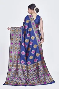 Beautiful  Art Silk  Jacquard Saree with Blouse Piece For Women-thumb3