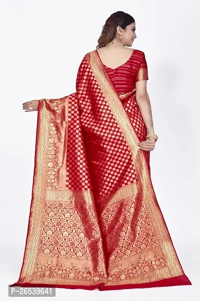 Stylish Premium Jacquard Banarasi Saree With Zari Weaving And Intricate Motifs-thumb2