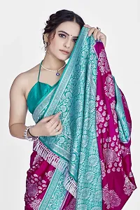 Beautiful  Art Silk  Jacquard Saree with Blouse Piece For Women-thumb2