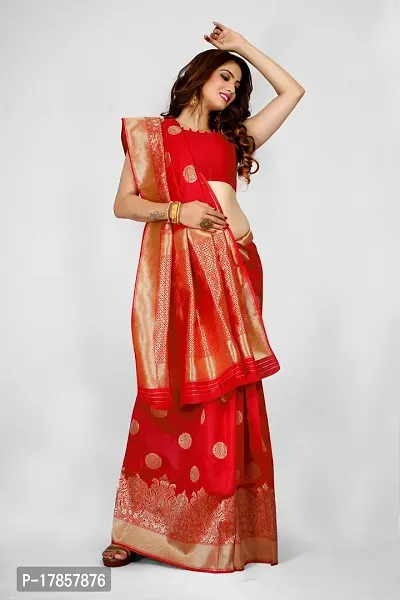 Beautiful  Art Silk  Jacquard Saree with Blouse Piece For Women-thumb3