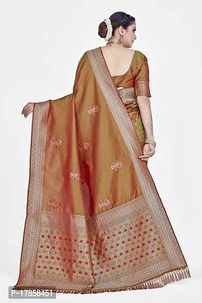 Beautiful  Art Silk  Jacquard Saree with Blouse Piece For Women-thumb2