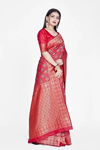 Beautiful  Art Silk  Jacquard Saree with Blouse Piece For Women-thumb4