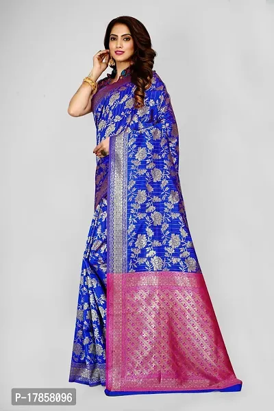 Beautiful  Art Silk  Jacquard Saree with Blouse Piece For Women-thumb3