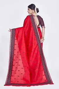 Beautiful  Art Silk  Jacquard Saree with Blouse Piece For Women-thumb1