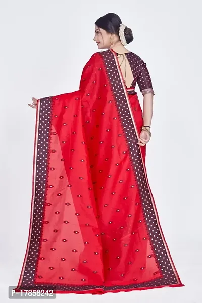 Beautiful  Art Silk  Jacquard Saree with Blouse Piece For Women-thumb2