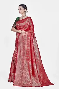 Beautiful  Art Silk  Jacquard Saree with Blouse Piece For Women-thumb3