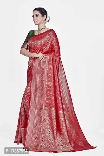 Beautiful  Art Silk  Jacquard Saree with Blouse Piece For Women-thumb4