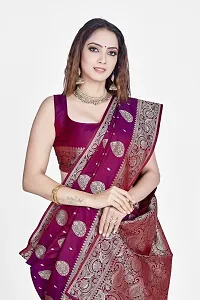 Beautiful  Art Silk  Jacquard Saree with Blouse Piece For Women-thumb2