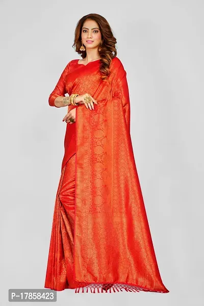 Beautiful  Pure Silk  Jacquard Saree with Blouse Piece For Women