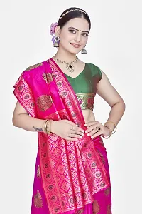 Beautiful  Art Silk  Jacquard Saree with Blouse Piece For Women-thumb2