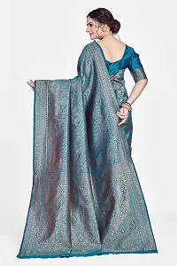 Stylish Beautiful Banarasi Silk Saree With Intricate Buta Work-thumb1